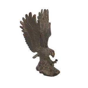 Vintage Brass Eagle Landing Figure Statue
